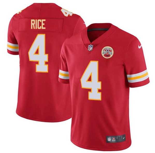 Men & Women & Youth Kansas City Chiefs #4 Rashee Rice Red Vapor Untouchable Limited Stitched Football Jersey